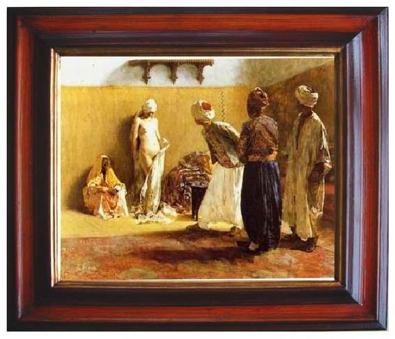 framed  unknow artist Arab or Arabic people and life. Orientalism oil paintings  346, Ta054